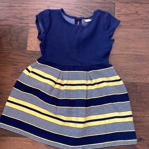 Gymboree girls dress - navy yellow and white size 7/8
